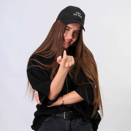 Men's cap "Come to me" male, black-4