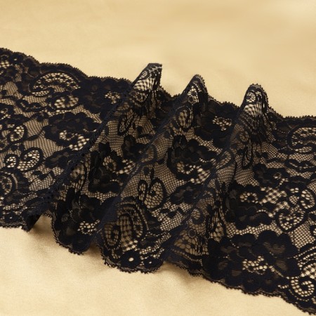 Lace elastic fabric, 190 mm × 2.7 ± 0.5 m, black color-2
