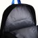 School backpack from textiles on lightning, 5 pockets, black/blue color