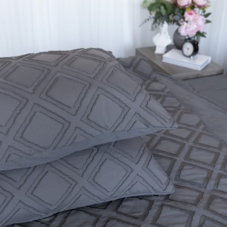 Bed linen 2 joint venture "Square", size 220x240 cm, 175x215 cm, 50x70 cm - 2 pcs-4
