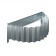The flowerbed is galvanized "petal", d = 70 cm, h = 15 cm, Greengo