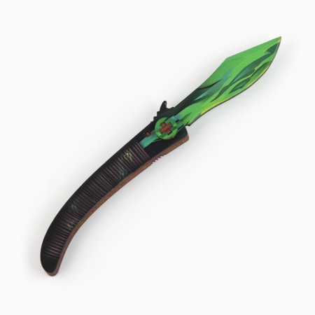 Souvenir wooden knife Navaha "Crystal Green", 22 cm-3