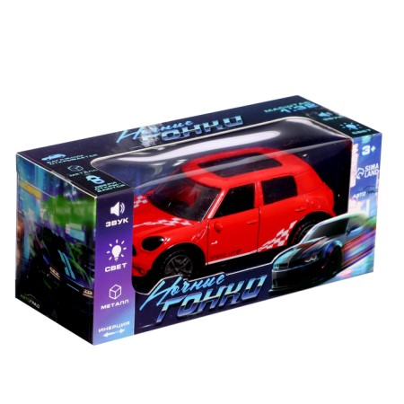 Metal machine "Night Race", Inertial, 1:32, doors, sound and light effects, red color open-4