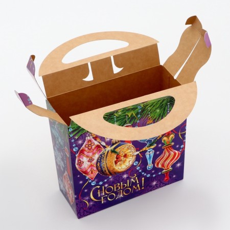 Gift Folding Box "New Year" 17 x 7 x 17 cm-3