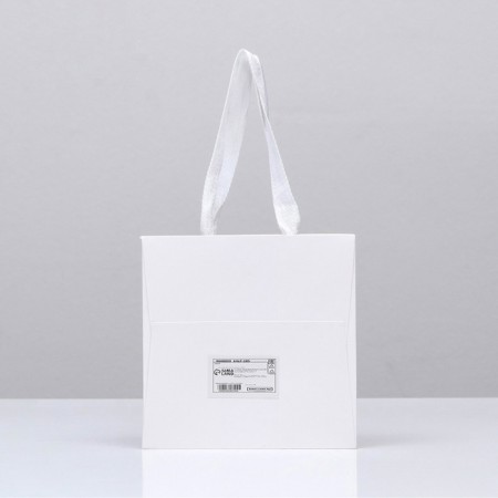 Gift package, craft, with a window, "white", 15 x 15 x 15 cm-2