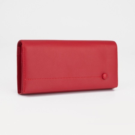 Women's wallet on magnets, red color