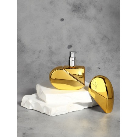 The perfume bottle "Heart", glass, with a spray, 25 ml, golden color-1