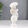 Polystone souvenir "Snowty angel in a pink wreath, on a ball under an umbrella" 8.5x3.8x3 cm