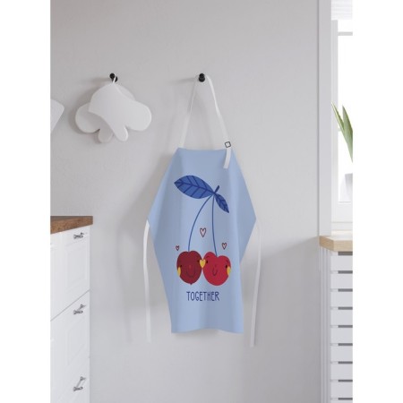 Apron kitchen with a “wisch together” photo print, adjustable, size OS-1