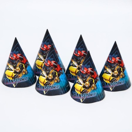 A set of disposable paper utensils, on 6 people "Happy Birthday", transformers-4