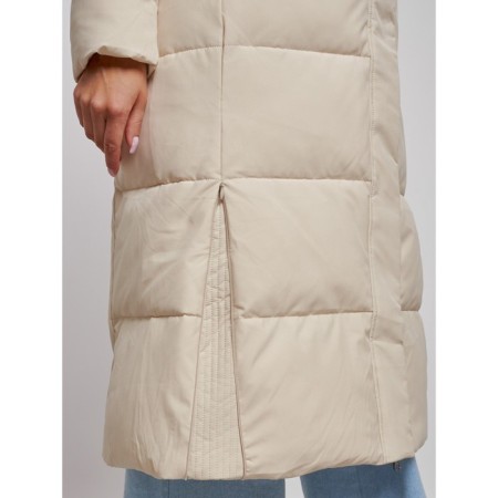 Coat insulated winter female, size 50, beige color-14