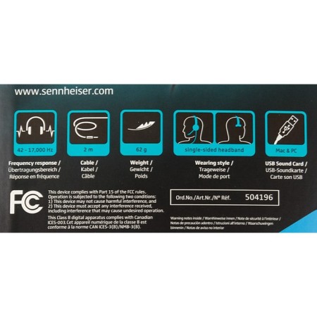 Headphones with a microphone Sennheiser PC 7 Black 2m False USB headline-7