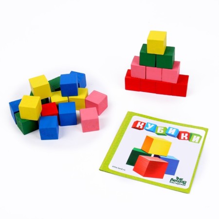 Wooden cubes, 25 pieces-1