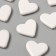 Acryl beads for the creativity of "Smooth hearts" white 2.4x2x0.5 cm