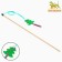 Domestico-cock on a wooden stick for cats, green,