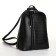 City backpack of artificial leather with lightning, black color