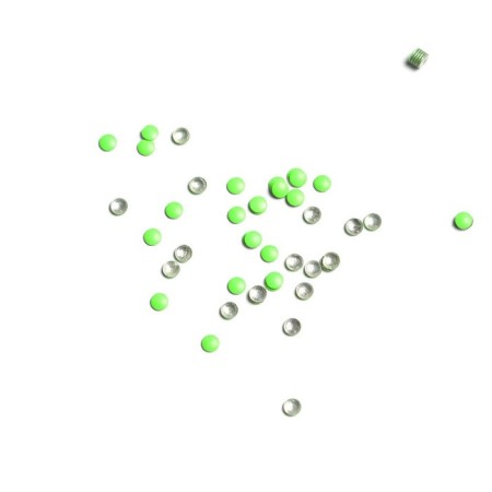 Rhinestones metal mugs, No. 2.0 neon green, 50 pcs