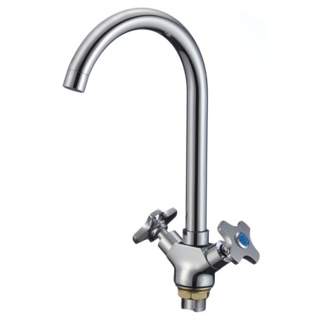 Kitchen mixer RMS SL115-274F, two-wound, fastening nut, high spout, chrome