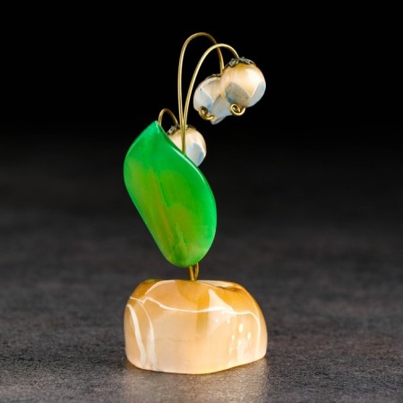 Souvenir "Flower" Landysh "3 buds, selenite-2