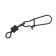 Twal with a fastener Namazu Pro Rolling Ribbed Swivel, Carbon, Size 1. Test-78 kg