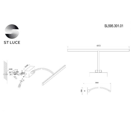 ST LUCE Painting SL595.301.01. 1x8 W, LED, 4000K, 45x5 cm, bronze color-3