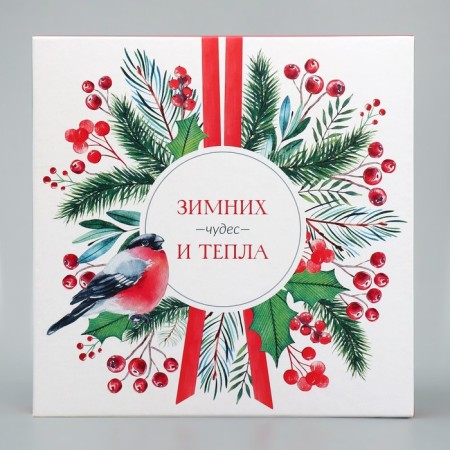 Gift Box "Winter Miracles", 26.2 x 26.2 x 14 cm, New Year-3