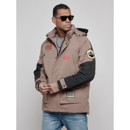 Male Winter jacket, size 48, brown color-9