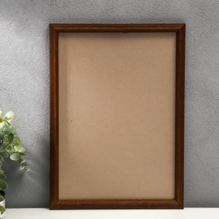 Photo frame wood 25x35 cm nut (plastic screen)-4