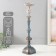 Summary Metal for 1 candle "Monica" aged blue-silver 11x11x46.5 cm