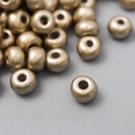 Glass beads 6/0 "metallic. Bright bronze" 10 g