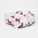 School backpack on lightning from textiles, external pocket, white/pink color