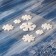 Glass sticker "Snowflakes white with shine" (set 7 pcs) 12.5x12.5 cm, white