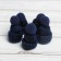 Knitted hat with pompom, set of 5 pcs., Blue color
