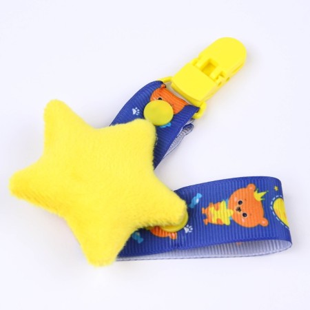 Holder for the nipple - dummy "Bear Prince", on the tape, Blue Mix-5