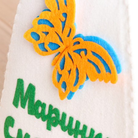 Bath cap with an applique "Marinka-Meter"-2