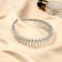 Hair cap "Sheila" wave long cloves, 2.5 cm, silver gold