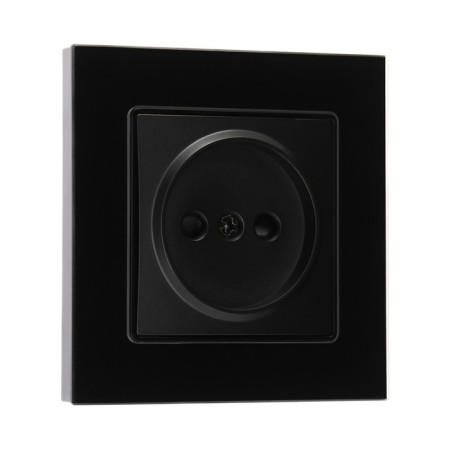 Single Tot Glossy Glass, 10 A, hidden, without salary, glass, black-1