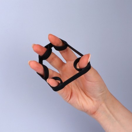Massage for the development of hands and fingers, 8 × 4 × 1.5 cm, black color-4