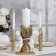 Figure wedding candle "Two angels", 29.5x15 cm, white-gold, 48 hours, home