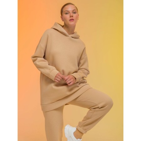 Female hoodies, size 48, sandy color-5