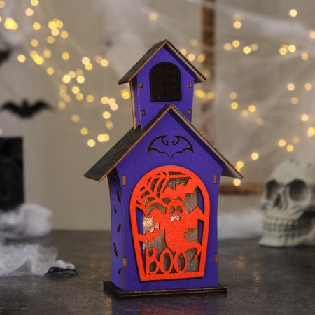 Decor with backlight "House of Screams" 7 × 12 × 21 cm-1