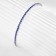 Bracelet "ice" 1 row, blue color in silver, 7 cm