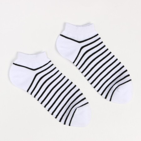 Women's socks, white/black stripes, size 23-1