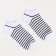 Women's socks, white/black stripes, size 23