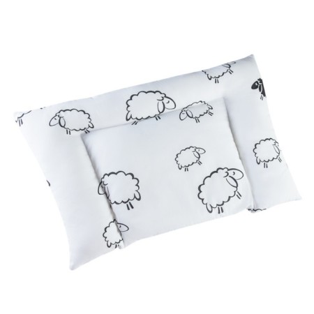 Pillow "Baby", size 40x60 cm, label print, artificial swaby fluff