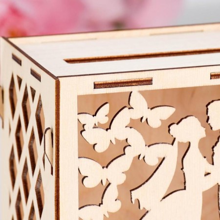 Wedding Bank "Together Forever", wood, assembly, 24x10x16 cm-4
