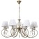 Ceiling light Gerhort G11097/8AB WT, 8x40W, E14, 96x85x85 cm, bronze color