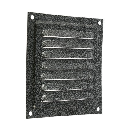 Ventilation grate Zein Lux RM1212SR, 125 x 125 mm, with a grid, metal, silver-4