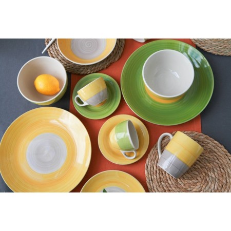 Mug ceramic shade "Bun", 360 ml, yellow color-7
