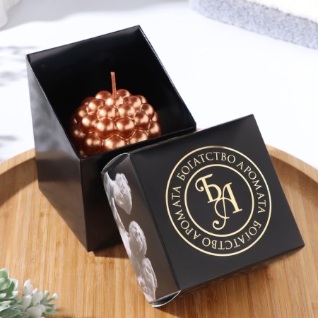 Figure candle "Babble" round, 5.5x5.5 cm, bronze, in the box-2